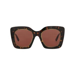Gucci Square-Frame Acetate Sunglasses Brown Womens